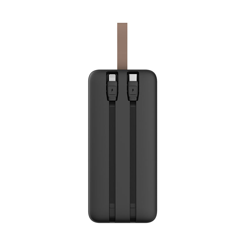Lenyes PXD487D Dijital LED Göstergeli Type-C ve Lightning Kablolu Askılı Powerbank 22.5W 40.000mAh