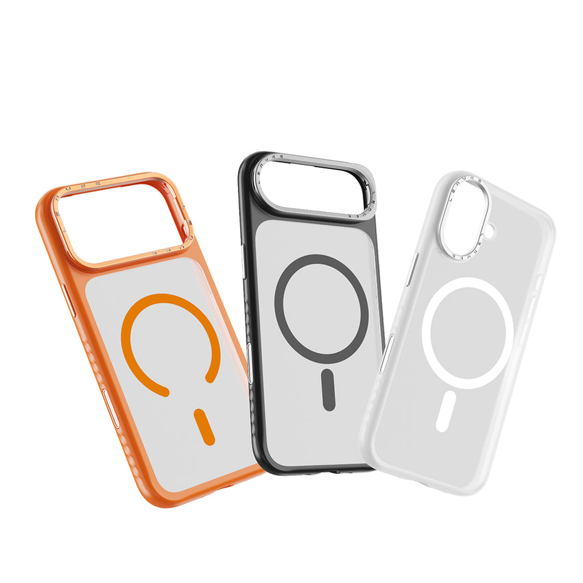 iPhone 17 Air Kılıf M-Safe Şarj Özellikli Metal Kamera Standlı Lenyes CK226 PC Kapak