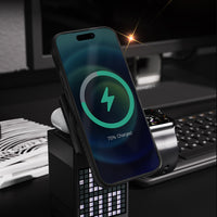 iPhone 17 Air Kılıf | M-Safe Şarj Destekli Metal Standlı Kevlar Kapak | Lenyes CK225