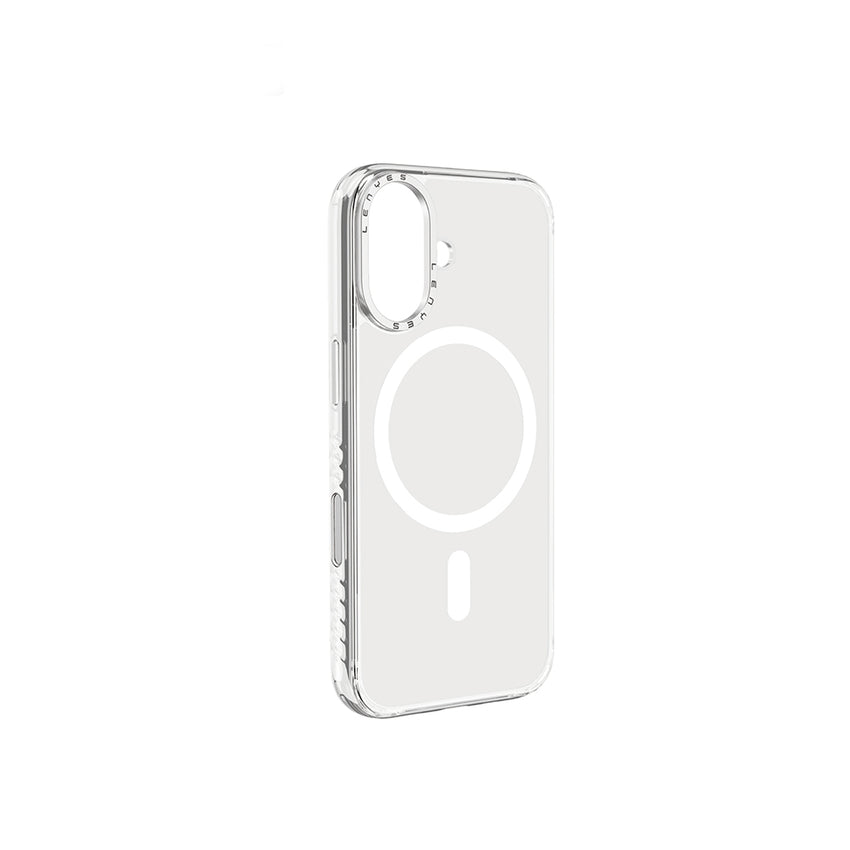 Lenyes Apple iPhone 17 Kılıf M-Safe Şarj Özellikli Metal Kamera Çerçeveli Airbag Tasarımlı Lenyes CK221 Sert PC Kapak