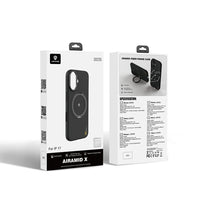 iPhone 17 Kılıf | M-Safe Şarj Destekli Metal Standlı Kevlar Kapak | Lenyes CK225