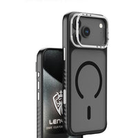 Lenyes iPhone 17 Pro Kılıf | M-safe Şarj Özellikli Metal Kamera Standlı Lenyes CK226 PC Kapak