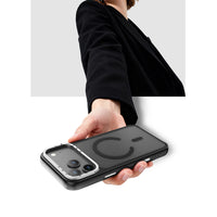 Lenyes iPhone 17 Pro Kılıf | M-safe Şarj Özellikli Metal Kamera Standlı Lenyes CK226 PC Kapak