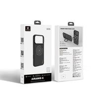 iPhone 17 Pro Kılıf M-Safe Şarj Özellikli Metal Standlı Lenyes CK225 Kevlar Kapak