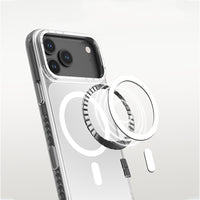 Lenyes Apple iPhone 17 Pro Max Kılıf M-safe Şarj Özellikli Metal Kamera Çerçeveli Airbag Tasarımlı Lenyes CK221 Sert PC Kapak