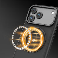 iPhone 17 Pro Max Kevlar Kılıf | M-Safe Metal Standlı Lenyes CK225