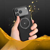 iPhone 17 Pro Max Kevlar Kılıf | M-Safe Metal Standlı Lenyes CK225