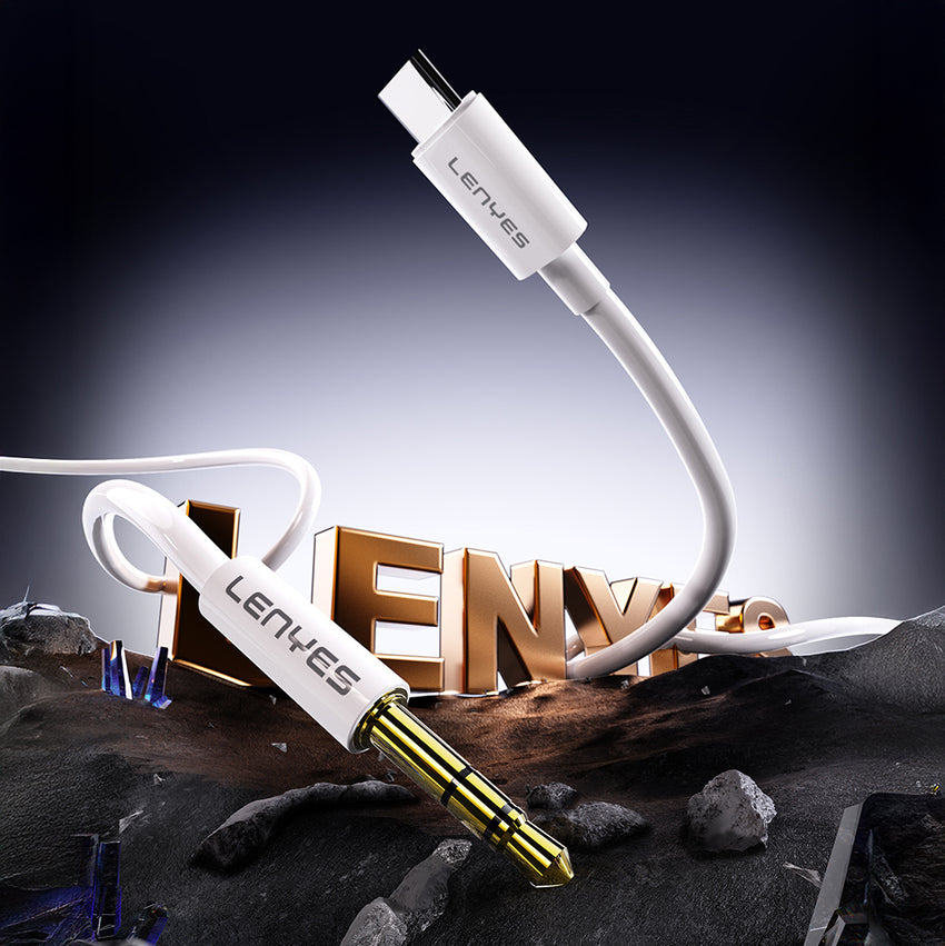 Lenyes AX102 | Type-C to 3.5mm AUX Audio Kablo 1M