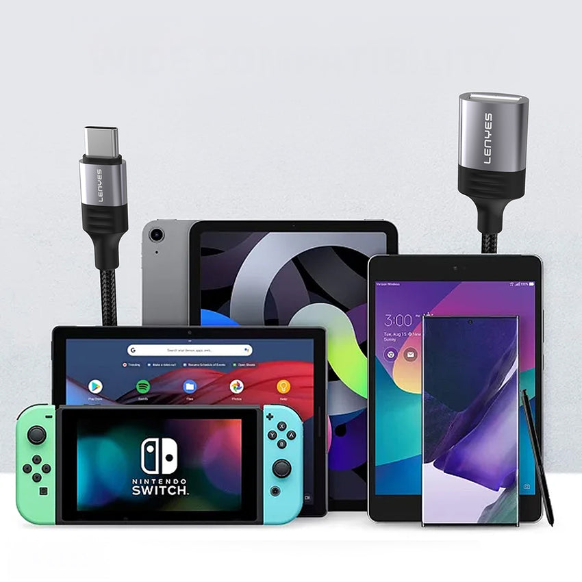 Lenyes AX122 | USB to Type-C Dönüştürücü OTG Kablo