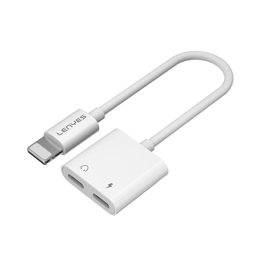 Lenyes AX92 | Lightning to Lightning 2in1 Şarj ve Kulaklık Dönüştürücü Adaptör