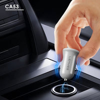 Lenyes CA53 | Hızlı Şarj Özellikli Dual Type-C + USB-A Portlu 30W Mini Araç Şarj Aleti