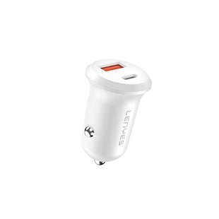 Lenyes CA53 | Hızlı Şarj Özellikli Dual Type-C + USB-A Portlu 30W Mini Araç Şarj Aleti