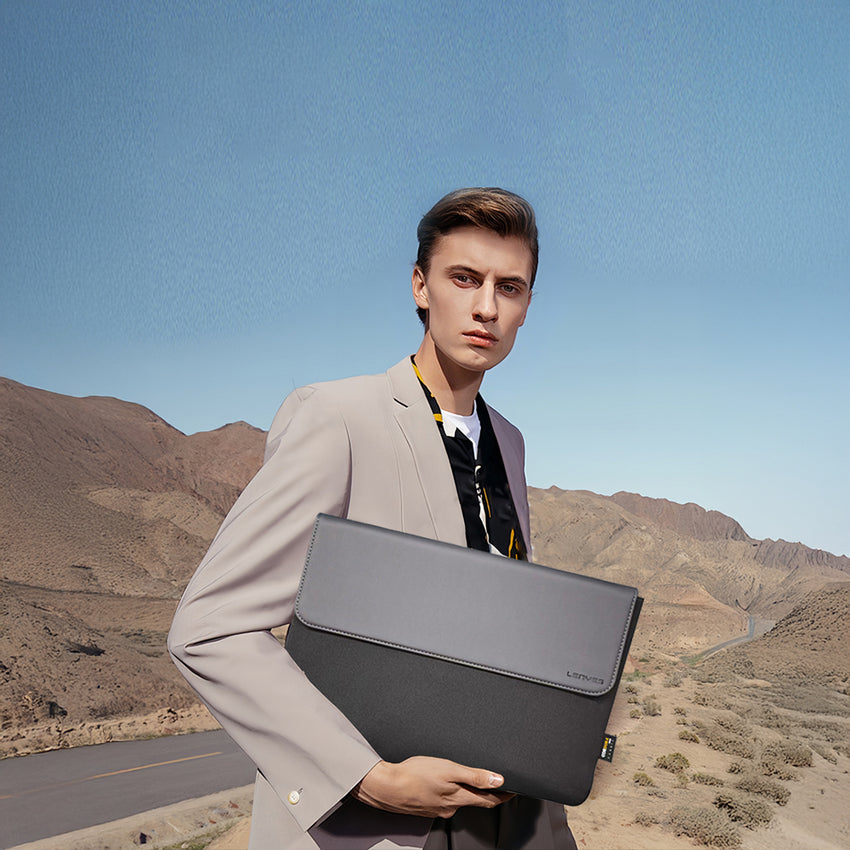 Lenyes LB503 Darbe Emici Su Geçirmez PU Cordura Kumaş 13-14” Laptop Çantası