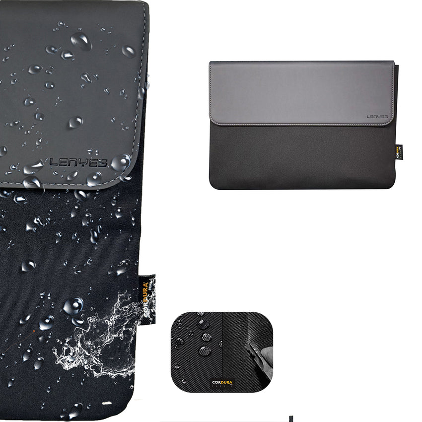 Lenyes LB503 Darbe Emici Su Geçirmez PU Cordura Kumaş 13-14” Laptop Çantası