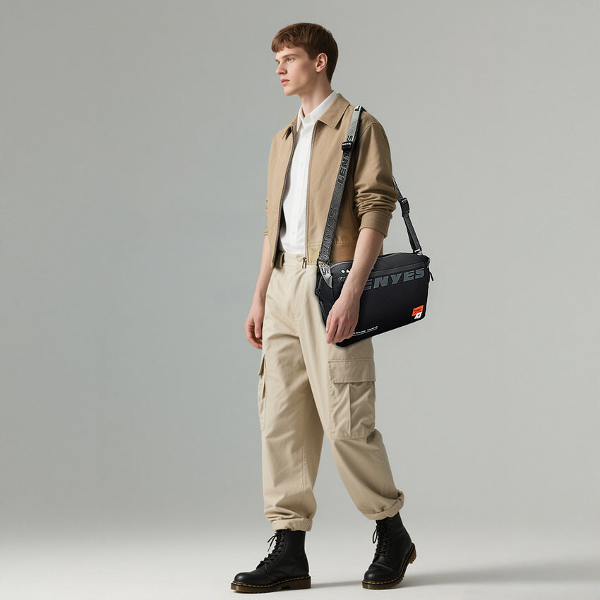 Lenyes LB594 Innovator Crossbody | Manyetik Tokalı 500D Su Geçirmez Kumaşlı Çapraz Vücut Çantası