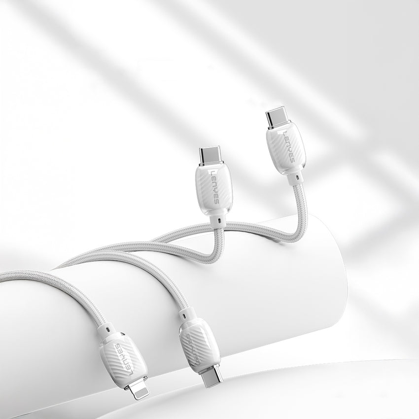 Lenyes Type-C to Type-C Kablo | LC536 60W PD Hızlı Şarj & Örgü Tasarım 1M