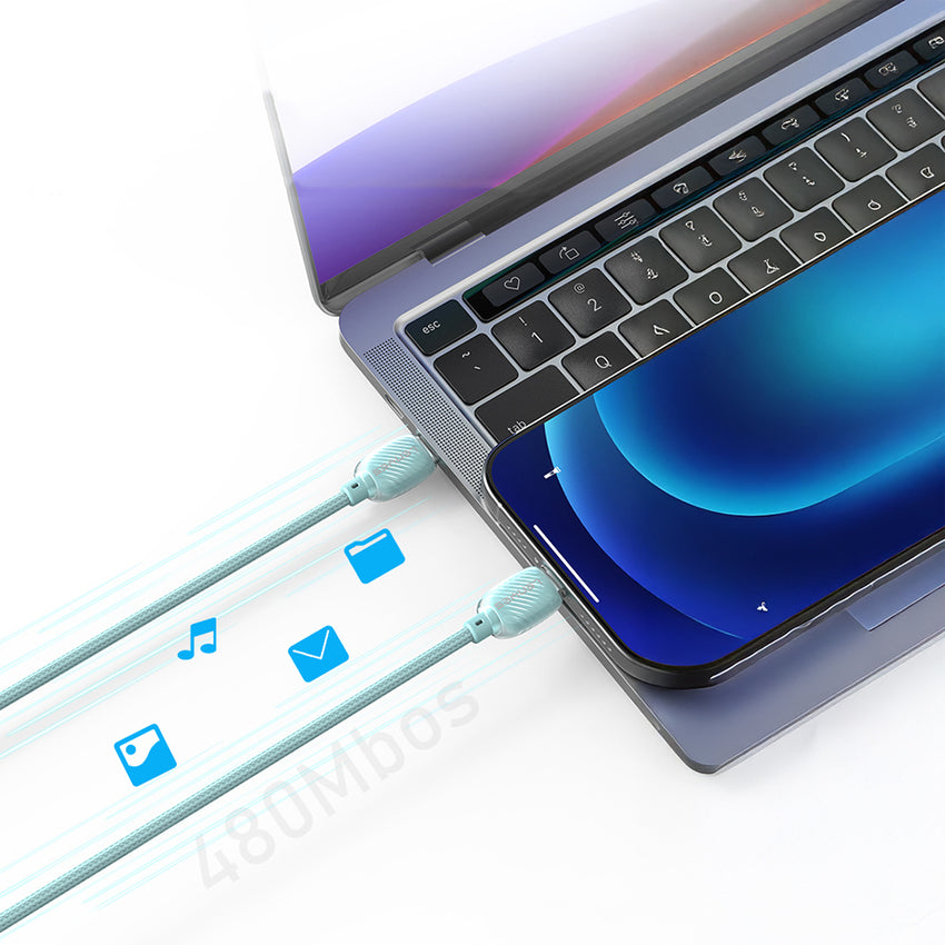 Lenyes Type-C to Type-C Kablo | LC536 60W PD Hızlı Şarj & Örgü Tasarım 1M