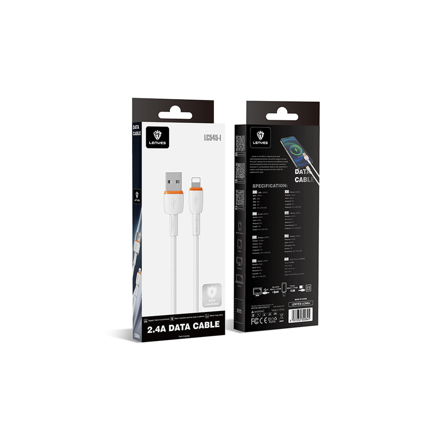 Lenyes LC545 | USB A to Lightning 12W Hızlı Şarj ve Veri Kablosu 1M