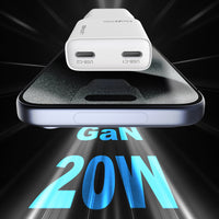 Lenyes LCH15-EU | GaN PD 20W Hızlı Şarj Seti Type-C to Type-C
