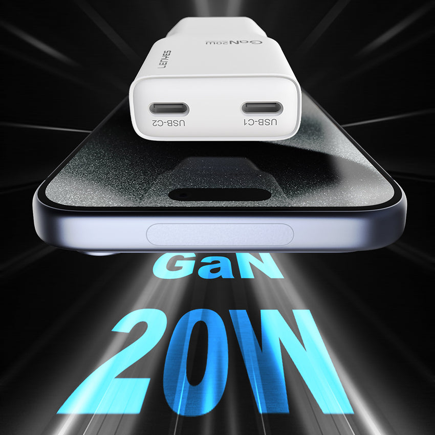 Lenyes LCH15-EU | GaN PD 20W Hızlı Şarj Seti Type-C to Type-C