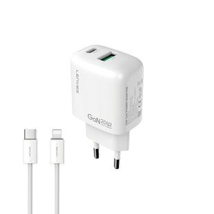 Lenyes LCH91-TC-L | GaN Teknolojili Type-C to Lightning PD & USB Hızlı Şarj Seti 20W