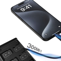 Lenyes LCR03 | Type-C Kablolu Su Geçirmez Çoklu Kart Depolama & Okuyucu Kutusu – 10 Gbps