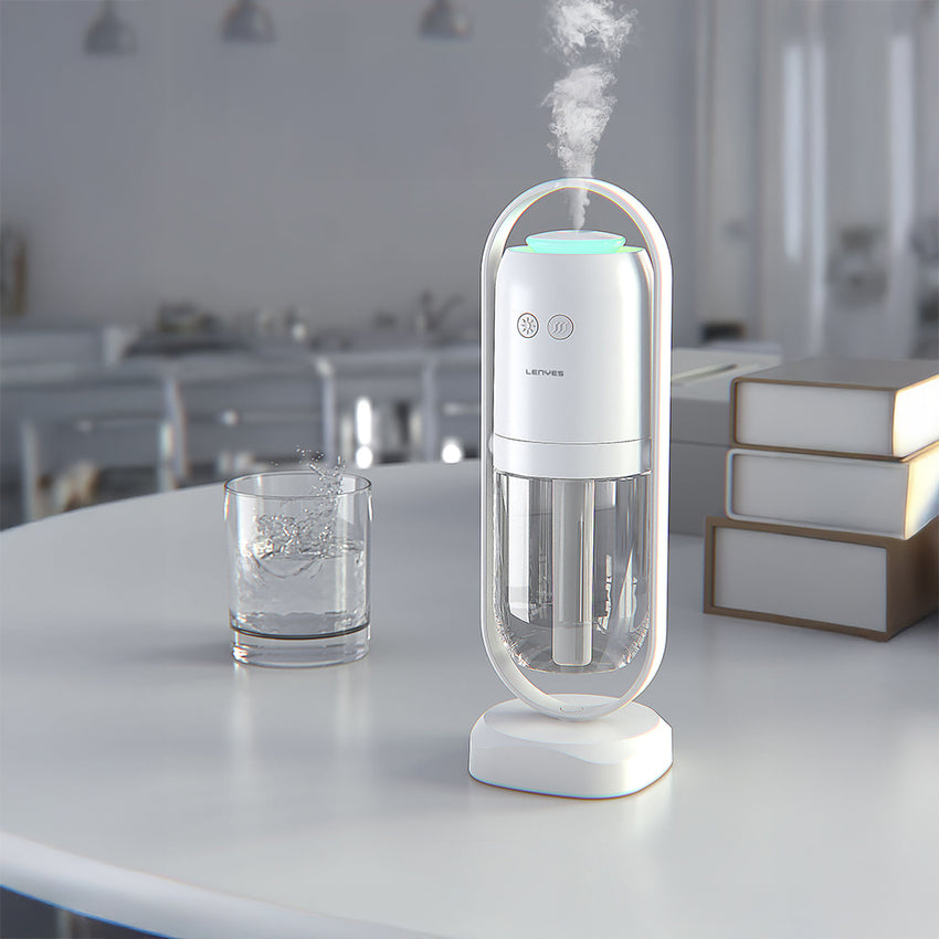 Lenyes LHU04 RGB Işıklı Kum Saati Tipi Sessiz Hava Nemlendirici