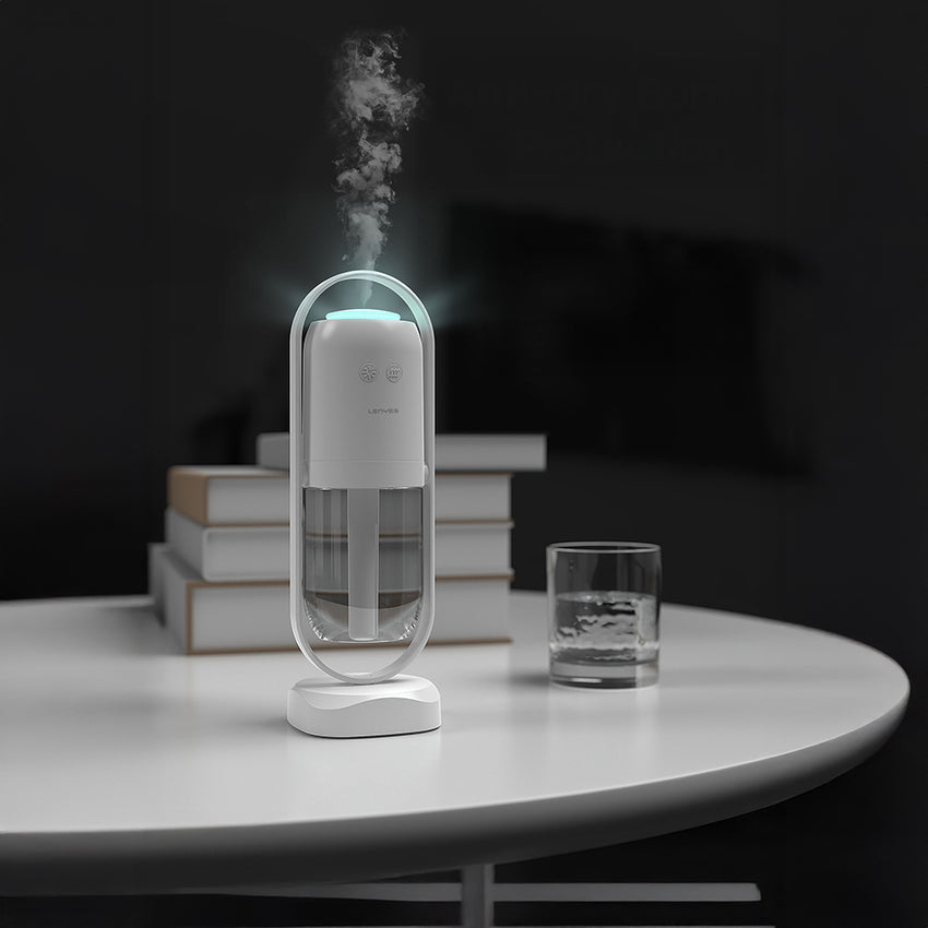 Lenyes LHU04 RGB Işıklı Kum Saati Tipi Sessiz Hava Nemlendirici