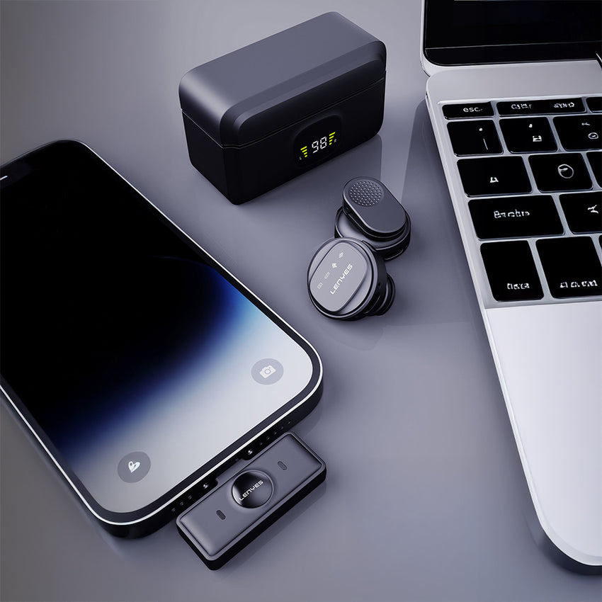 Lenyes LM204-L Lightning Bağlantılı Akıllı Gürültü Engelleyicili Kablosuz Yaka Mikrofonu