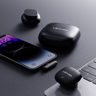 Lenyes LM210 Lightning Portlu Yapay Zeka Gürültü Önleyici Kablosuz Yaka Mikrofonu
