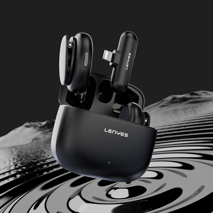 Lenyes LM211-L | Yapay Zeka Destekli Lightning Portlu Kablosuz Yaka Mikrofonu