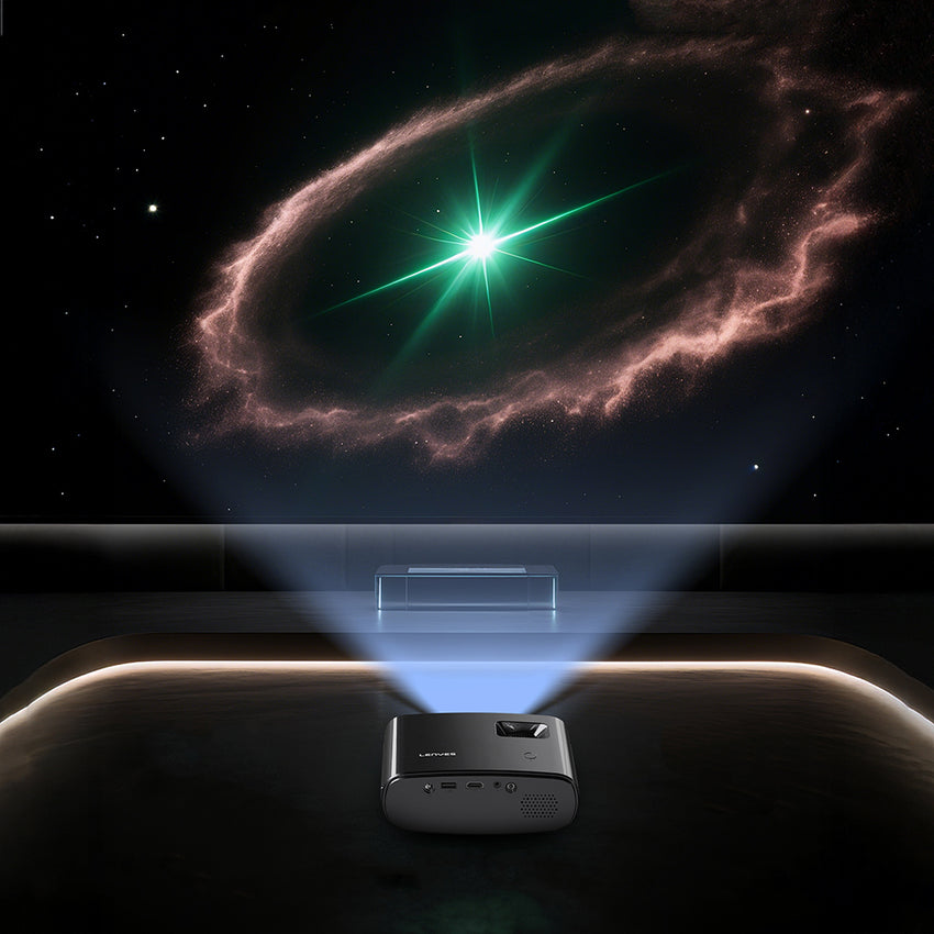 Lenyes LPR04 Pro 2” LCD 100 ANSI Lümen Taşınabilir Projektör Yansıtma Cihazı