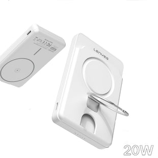Lenyes PW0006D | PD 20W Hızlı Şarj Kartlıklı Standlı Wireless Powerbank 15W 5000mAh