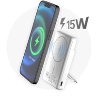 Lenyes PW0006D | PD 20W Hızlı Şarj Kartlıklı Standlı Wireless Powerbank 15W 5000mAh