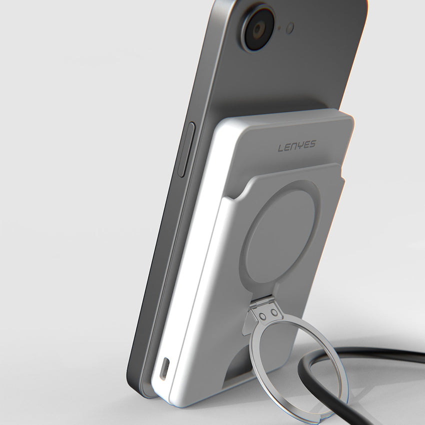 Lenyes PW0006D | PD 20W Hızlı Şarj Kartlıklı Standlı Wireless Powerbank 15W 5000mAh