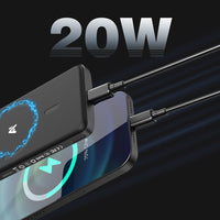 Lenyes PW0008D PD 20W 136 Dilde AI Destekli Çeviri Özellikli LED Ekranlı Ultra İnce Wireless Powerbank 15W 5000mAh