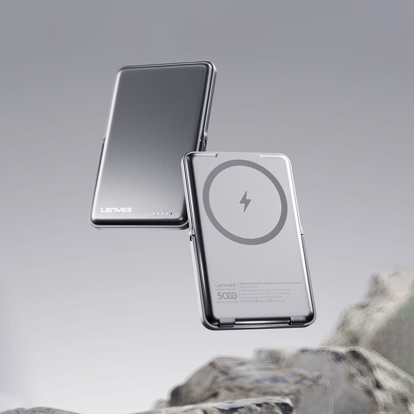 Lenyes PW038D | 20W Ultra İnce Standlı Wireless Powerbank 15W 5000mAh