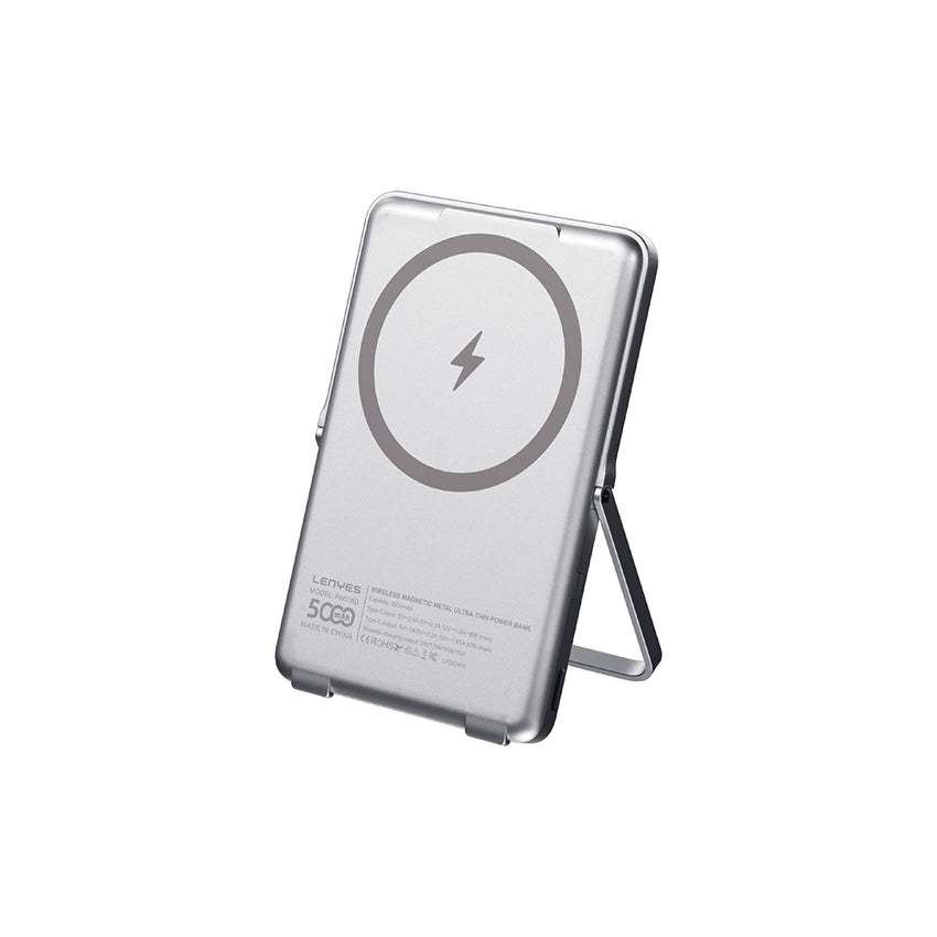 Lenyes PW038D | 20W Ultra İnce Standlı Wireless Powerbank 15W 5000mAh