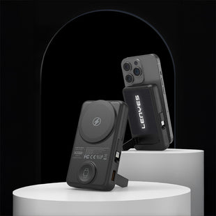 Lenyes PW1003D 22.5W Dijital LED Ekranlı Standlı Wireless Powerbank 15W 10000mAh – Kablosuz & Kablolu Şarj