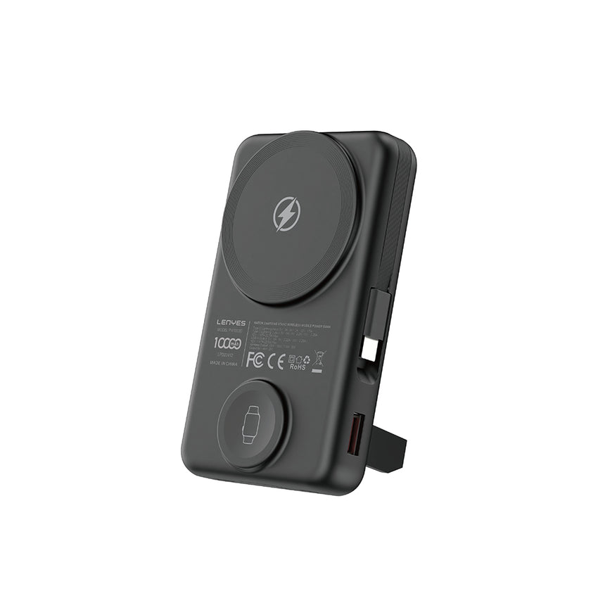 Lenyes PW1003D 22.5W Dijital LED Ekranlı Standlı Wireless Powerbank 15W 10000mAh – Kablosuz & Kablolu Şarj
