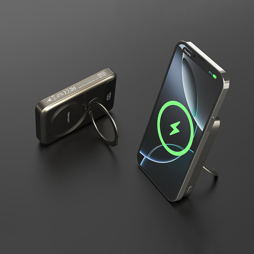 Lenyes PW1012D PD 20W 360° Döner Standlı Kablosuz Powerbank 15W 10000mAh