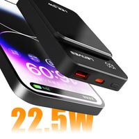 Lenyes PW126D | 22.5W Hızlı Şarjlı Manyetik Kablosuz & LED Ekranlı Powerbank 10000mAh