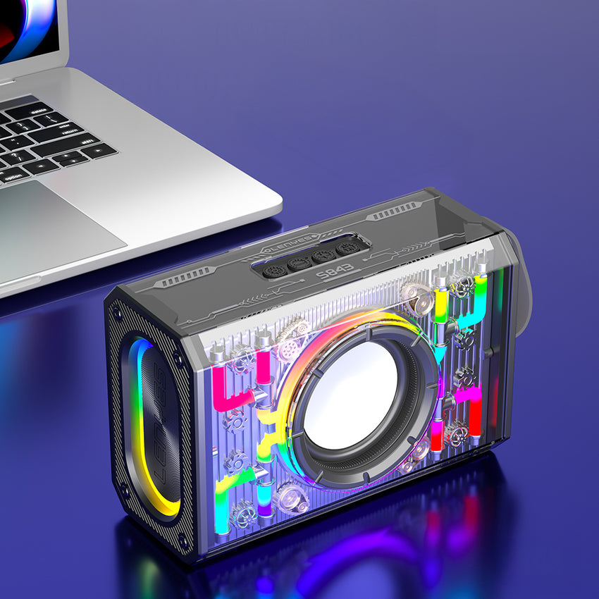 Lenyes S843 RGB Işıklı | Taşınabilir 20W TWS Bluetooth Hoparlör v5.3