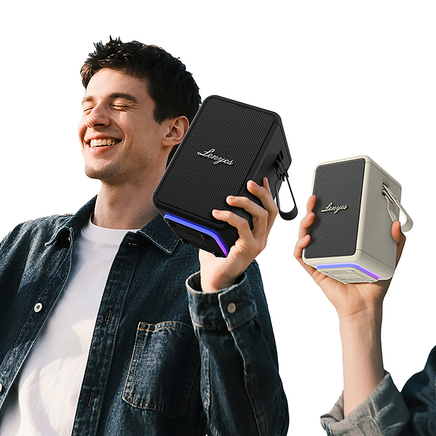 Lenyes S874 | Su Geçirmez RGB Askılı Taşınabilir TWS Bluetooth Hoparlör v5.3