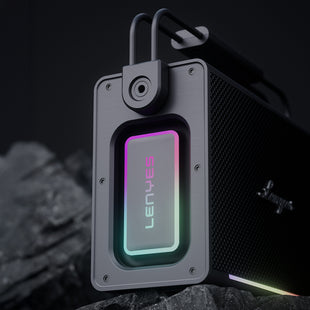 Lenyes Titan 2 Serisi RGB Işıklı Çift Mikrofonlu TWS Bluetooth Speaker Hoparlör v5.3 5000mAh