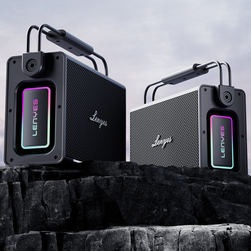 Lenyes Titan 2 Serisi RGB Işıklı Çift Mikrofonlu TWS Bluetooth Speaker Hoparlör v5.3 5000mAh