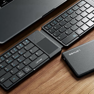 Lenyes WK109 | Sessiz Tuş Tasarımlı Touch Pad’li Katlanabilir Kablosuz Klavye