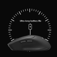 Lenyes WS105 Sessiz Ergonomik Çift Bluetooth + 2.4G Kablosuz Mouse 1600 DPI