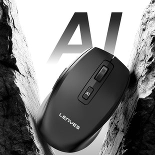Lenyes WS106 Yapay Zeka Destekli Çift Bluetooth + 2.4G Kablosuz Mouse 1200 DPI