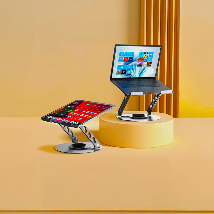 Lenyes CR190 Katlanabilir Laptop Standı | 360° Dönebilir & Ergonomik